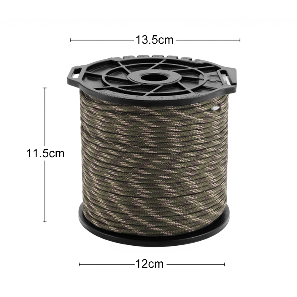 100M Military 550 Standard 9-Core Paracord Rope 4mm Outdoor Survival Parachute Cord Survival Umbrella DIY Tent Lanyard Strap