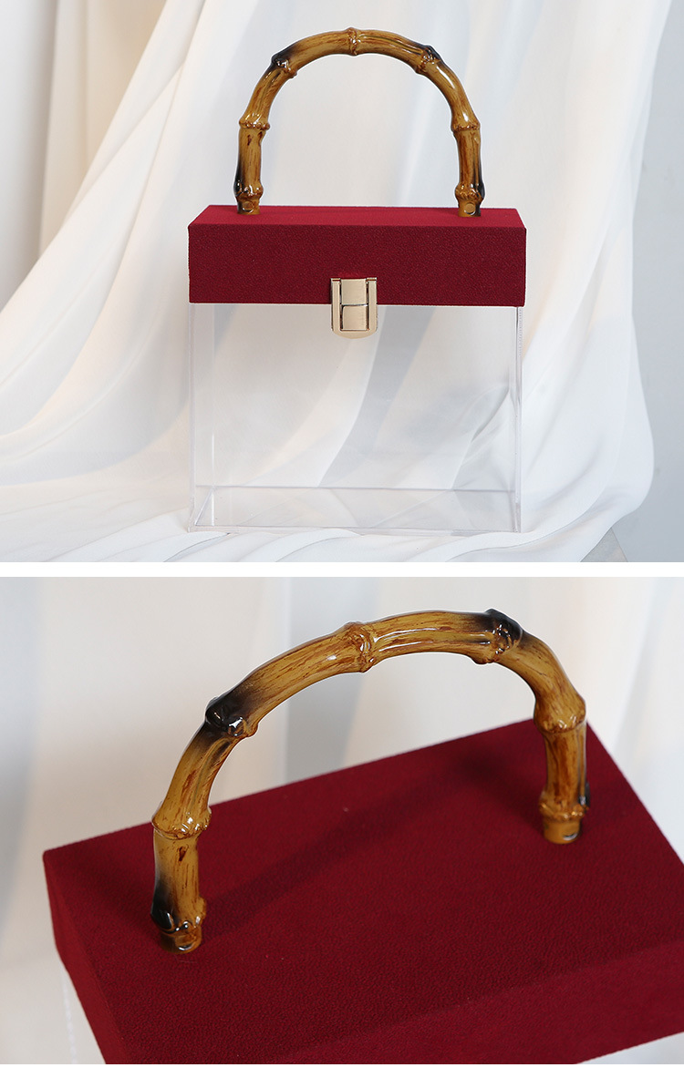 Xiyuan Lady Clear Acrylic Box Diamond Evening Clutch Bags Women 2023 Luxury Designer Rhinestone Purces Wedding Party Handbags