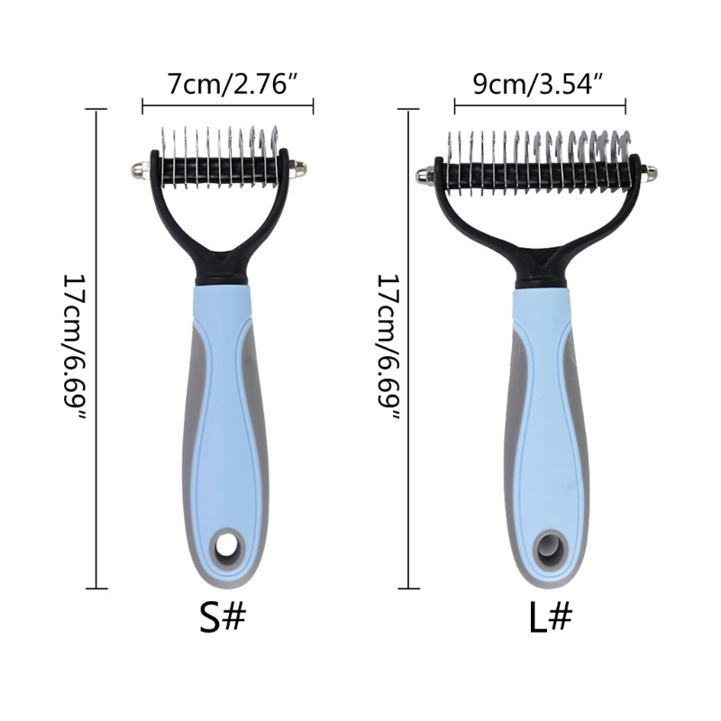 Dogs Cats Shedding Hair Grooming Comb Safety Manual Undercoat Rake Brush Cats Hair Comb Pet Deshedding Dematting Tool