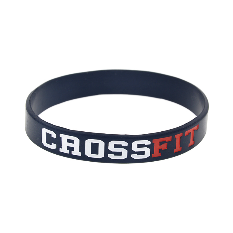 CrossFit Silicone Broupeau de 1/2 pouces de large bijoux de sport 4 couleurs