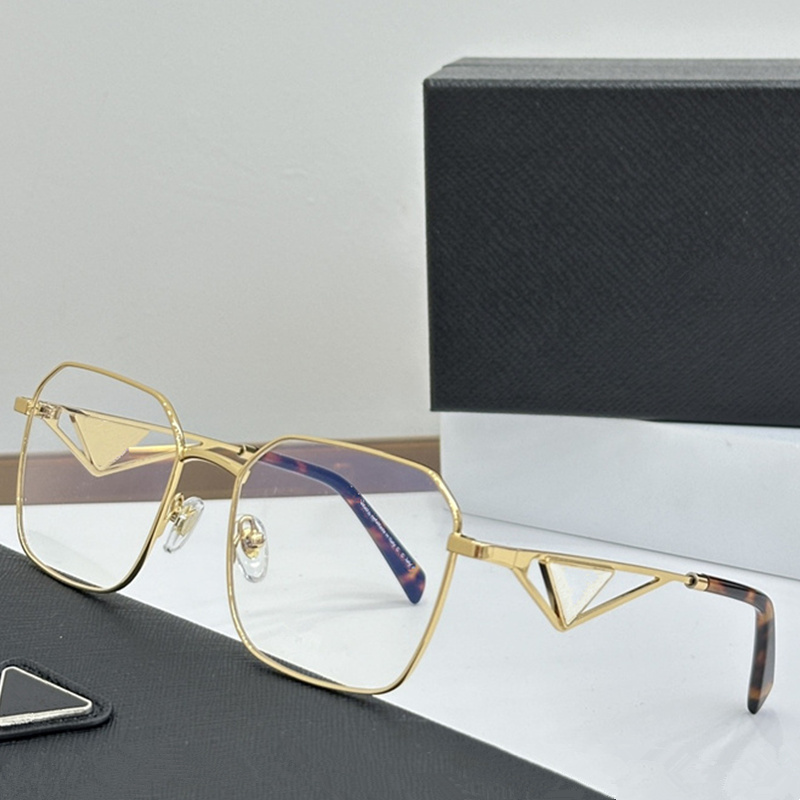 2024 Fashion Men Gold Square Marco óptico Triángulo Hollow Desig Gafas de piernas Adornos unisex VA5153-19-140 para gafas de gafas de gafas recetadas