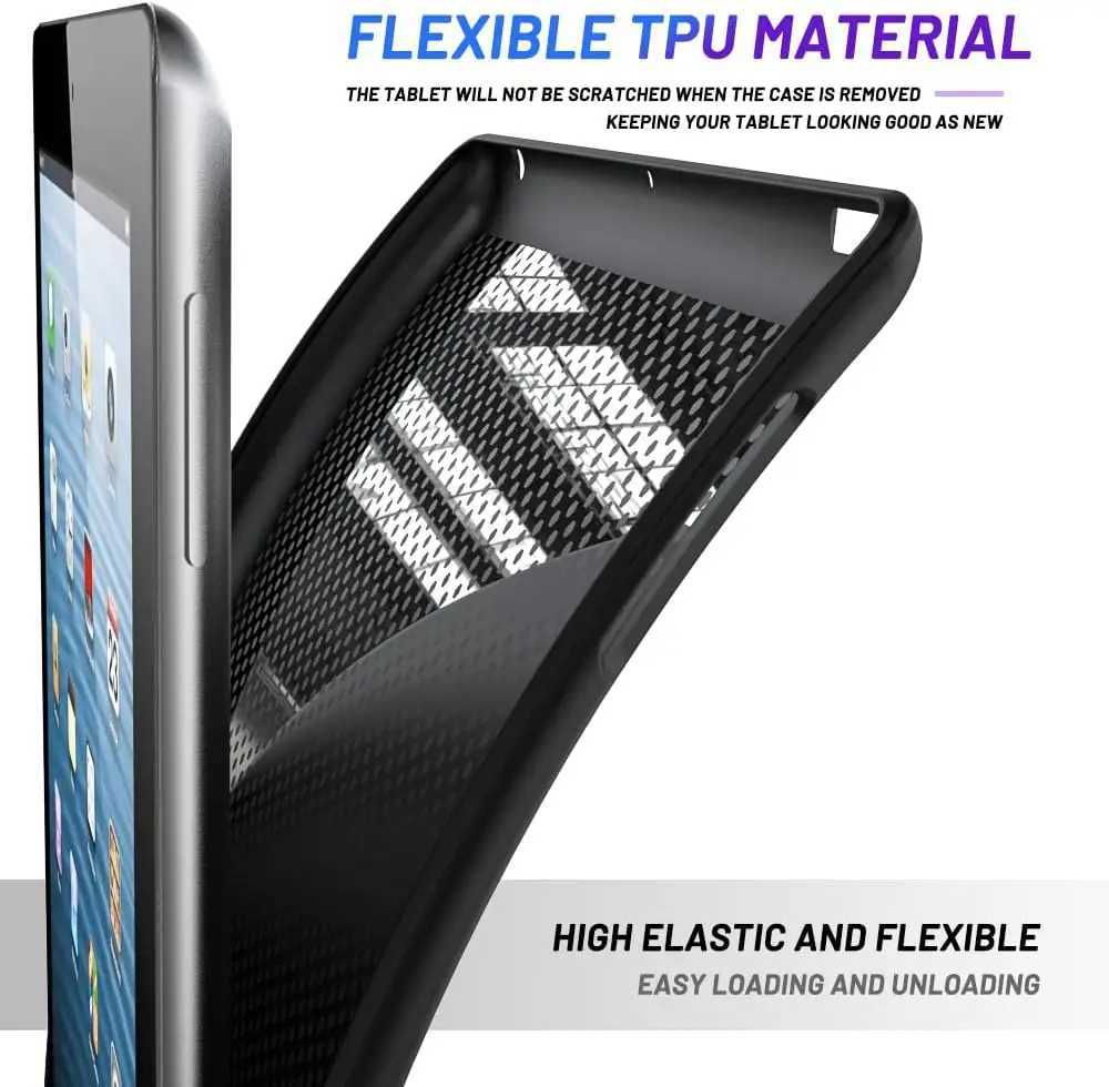 Tablet PC -fodral väskor mjukt fodral för iPad 2 3 4 9,7 tum 2: e 3: e 4: e A1395 A1416 A1459 A1460 Flexibel silikon TPU Black Protective Shell Back Cover 240411