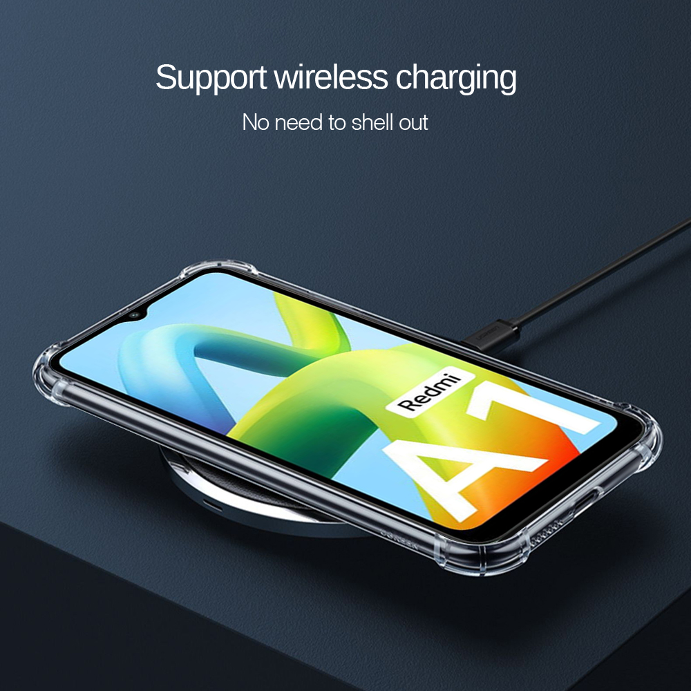 Couverture de téléphone transparent anti-charit anti-shock pour Xiaomi Redmi A1 4G CAS TERMÉRÉE VERRE REDMIA1 REDMY A 1 1A CAMERA FILM SILICONE Shelicone