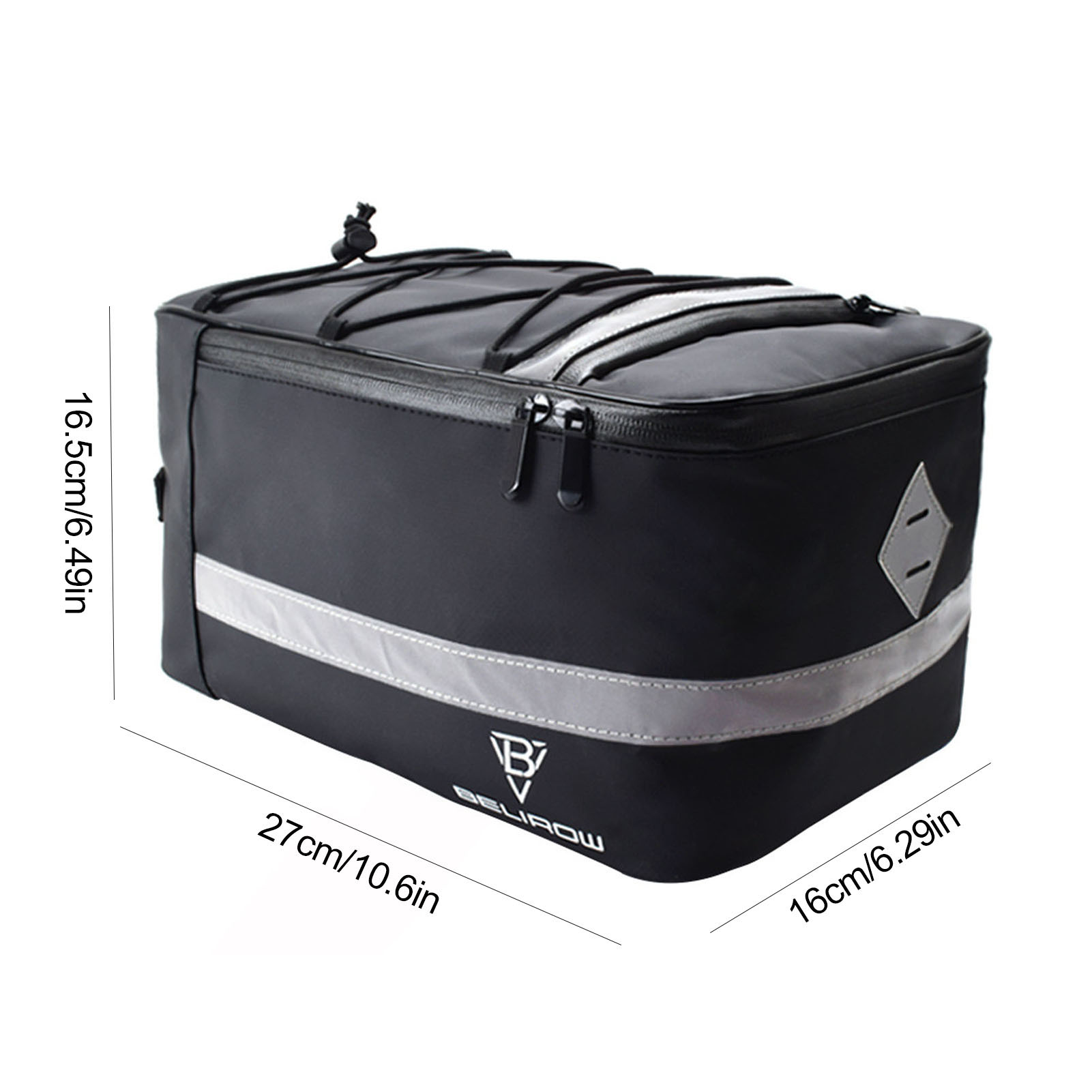 Sacca portatile portatile sacca biciclette impermeabile 8L/15L sedile posteriore sacca da sella biciclette bagagli riflettenti