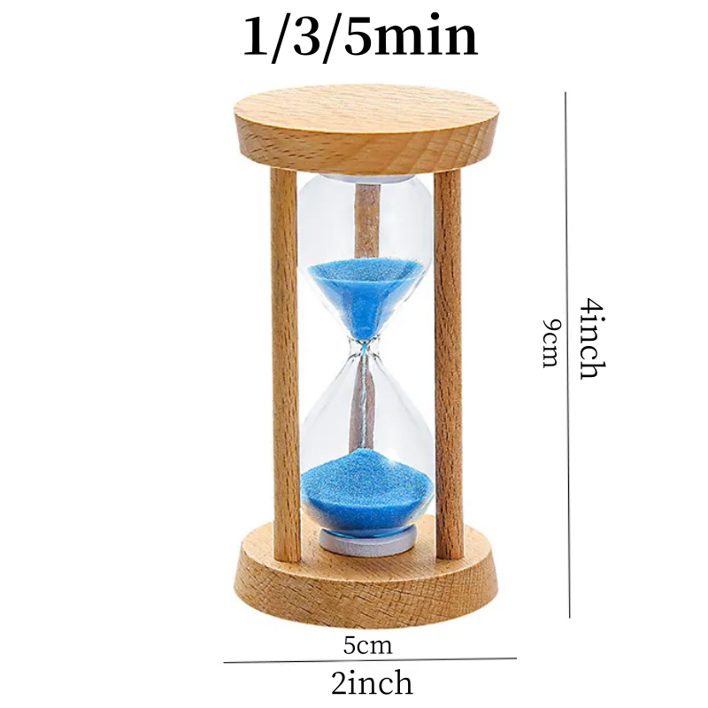 1/3/5 minutos de três colunas de madeira ampulheta simples moderno relógio de areia criativa sala de estar com mesa de trabalho timer presente prático