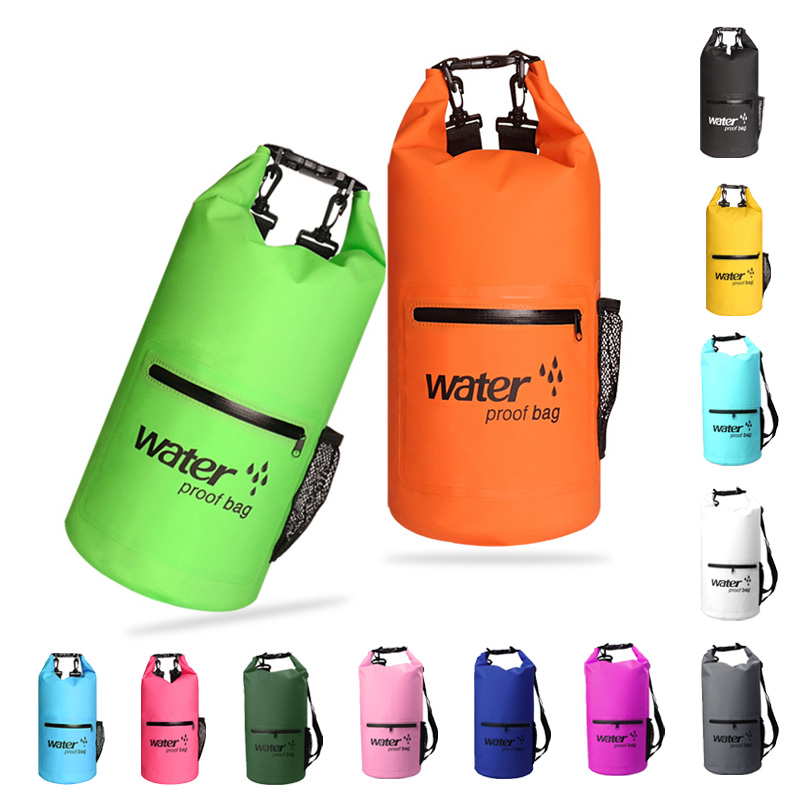 10L 20L Vattentät vattenbeständig torr påse Sack Storage Pack Pouch Swimming Outdoor Kayaking Canoing River Trekking Boating