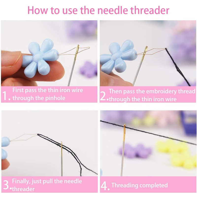 Beading Needles for Bijoux Faire des perles aiguilles grandes aiguilles de couture oculaire pour perles Filetage des bijoux outils