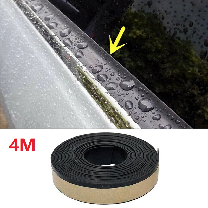 4M Car Window Rubber Seal Strip Weatherstrip Edge Trim Sticker For Car Door Glass Windows Edge Moulding Styling Width 15mm/20mm