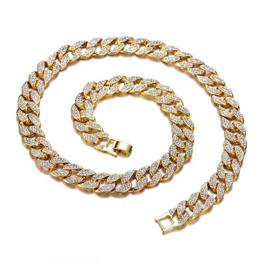 Miami Curb Cuban Link Chain Pendent für Männer Gold Silber Hip Hop ECED PAVEL BLING CZ Rapper Halskette Schmuck Geschenk T200113290z