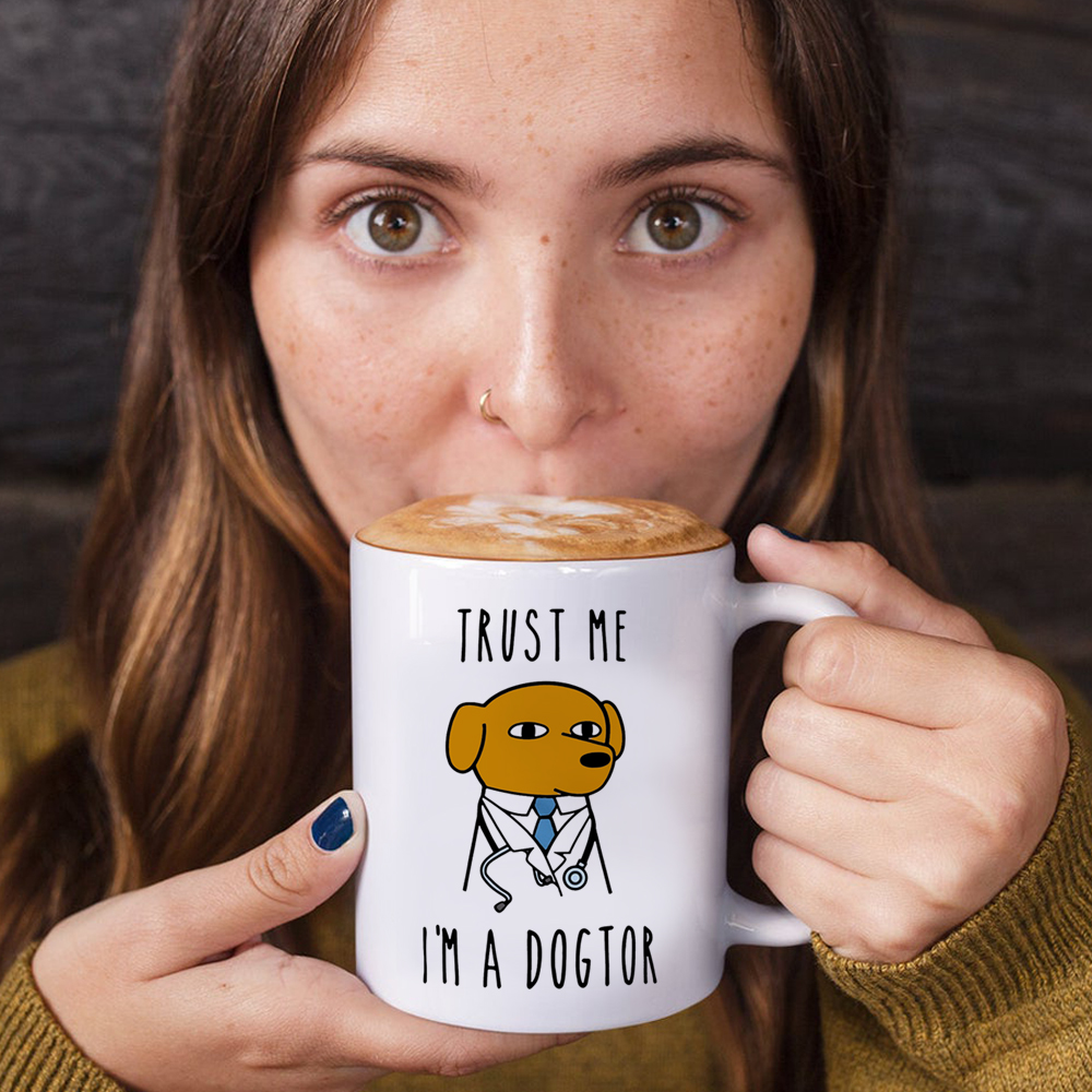 Je suis un dogtor tasse de tasse de docteur cadeau en céramique hôpital hôpital de bureau tasse d'amis cadeaux d'anniversaire