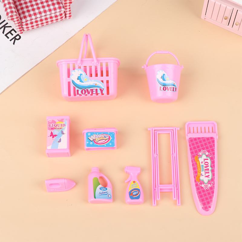 Dollhouse miniaturowe narzędzia do prania Model detergent kubek do kubków do dekoracji domów dla dzieci Udawanie zabawek 