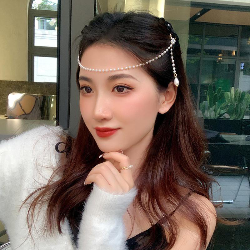 Perlenkette Haarclip Barrettes Haarnadeln Frauen Mädchen Quasten Frühlingshaarklammern Haarschmuck Accessoires für Hanfu -Tiaras Ornament