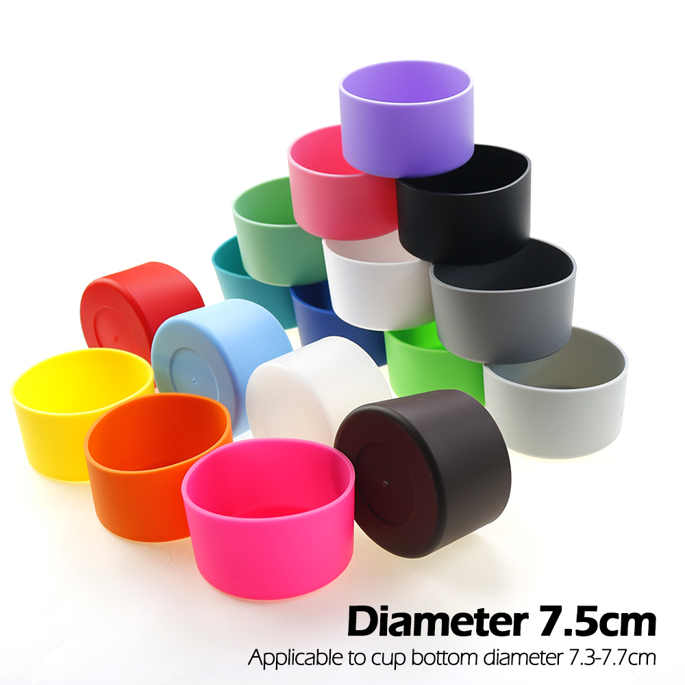 For Better Life 7.5cm Soft Silicone Cup Bottom Sheath Protector Sleeve For Glass Water Tea Bottle Anti Damage Accessories