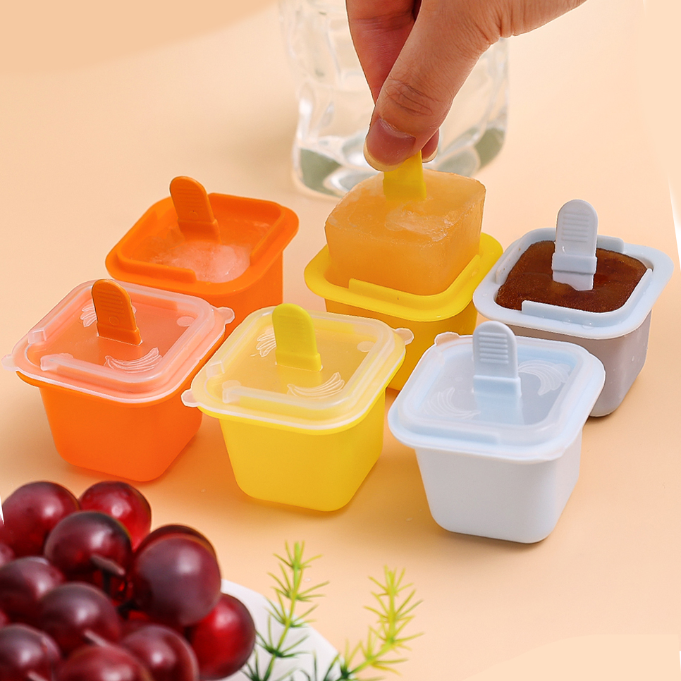 Eiswürfelformen Food Grade Silikon Eisschimmelschub mit Eis am Stiel Sticks DIY Jelly Pudding Sommer Ice Drink Ball Maker