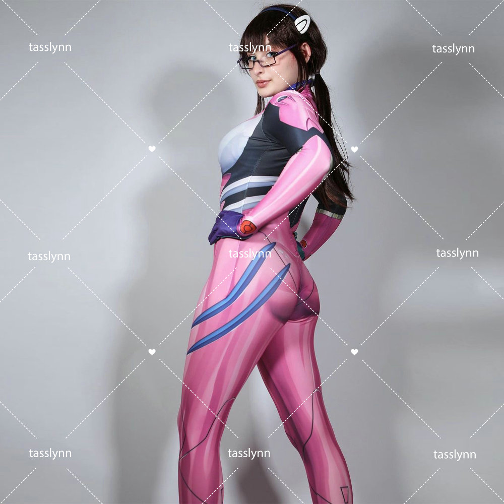 Anime Cosplay Mari Makinami Ilustriou Cosplay Costume Mulheres Sexy Spandex Zentai Bodysuit para mulheres