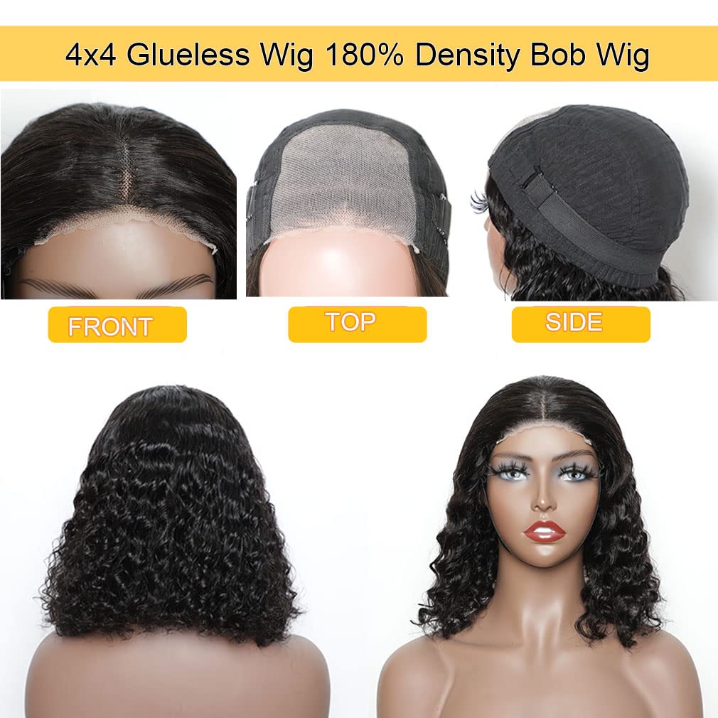 Wear Go WiG% 180 Moğol Kinky Kıvırcık Peruklar İnsan Saç Önceden Kesilmiş Ön Kesim Su Dalgası Bob Peruk Brezilya Saç Perukları 5x5 HD Dantel Kapatma Perukları Tam HD Kıvırcık Peruk 2024 Sıcak Yeni