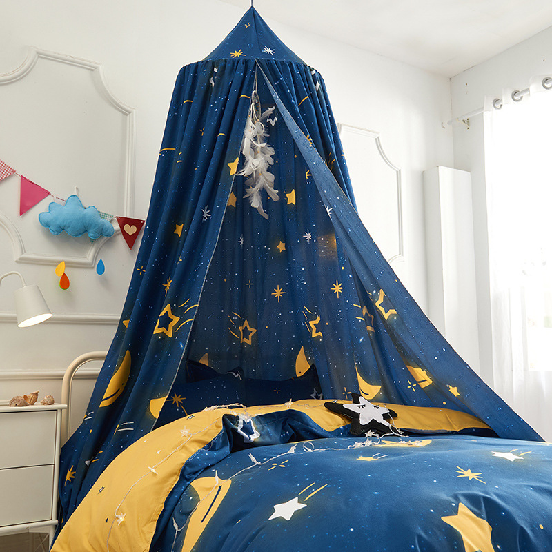 Battilo Bed Canopy Bed Curtain Mosquito Net Children's Tent Round Dome Hanging Indoor Castle Play Tent Kid Room Decora