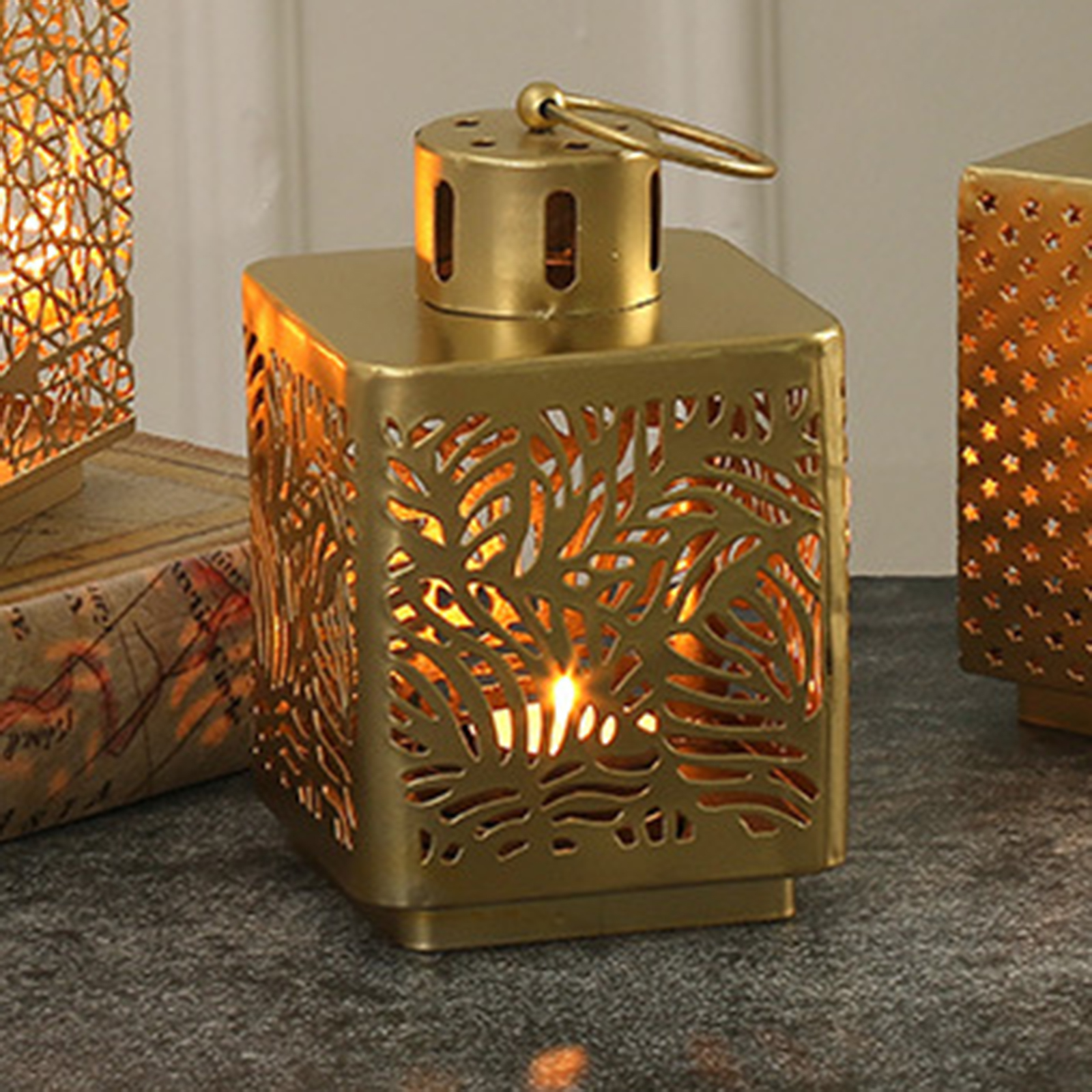 Bougeoir de style rétro Candle Lanterne Decorative TEA GRAND POUR MÉDICE HOME HOME EN OUTOOR INDOR