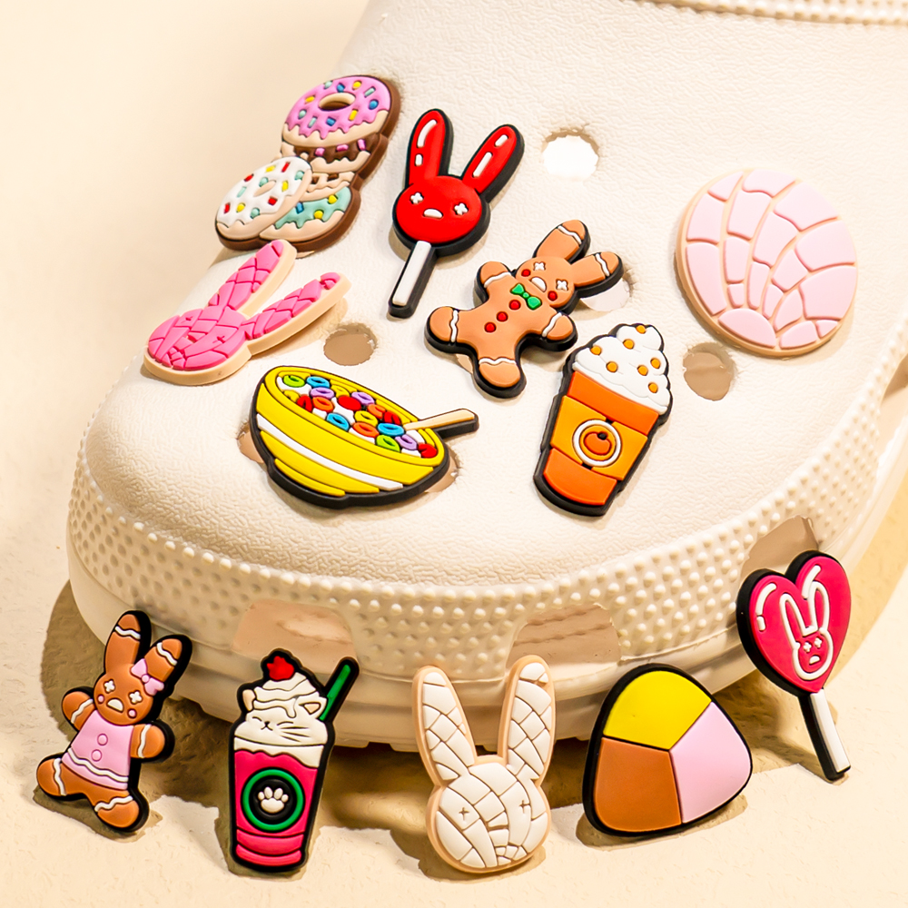 Charms Desserts mexicains Accessoires de chaussures pour les baskets Classic sandales décorer pour les charmes de fête pour les cadeaux de filles