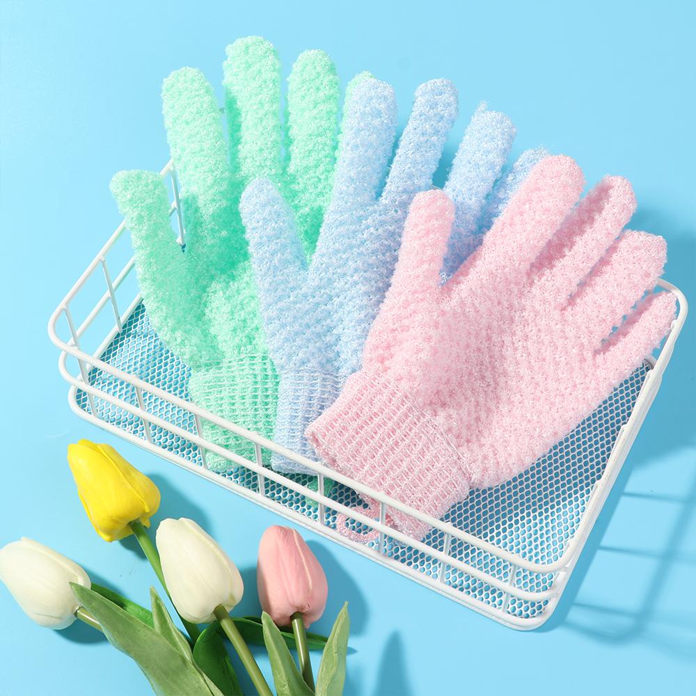 Cinq doigts de bain ménage gant gant serviette de douche élastique gants gants corporel exfoliator gants de nettoyage de bain à deux faces