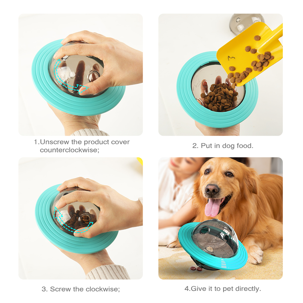 Interactive Pet Toys Leakage Food Container pour petits chiens moyens grands chiens Puppy Training Ball Cat Feed Feed Pet Tobs