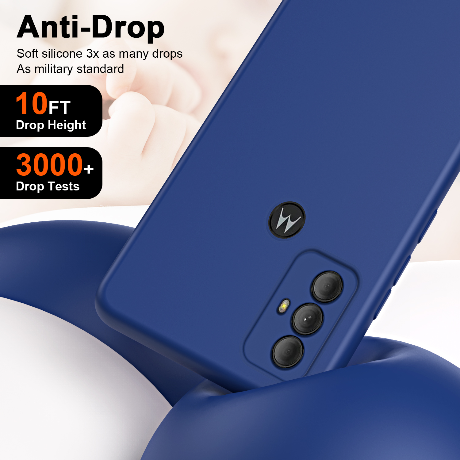 Custodia di silicone liquido Motorola Moto G Potenza 2022 Gpower in flanella Luxuria MOTOGPOWER THOGPOWER22