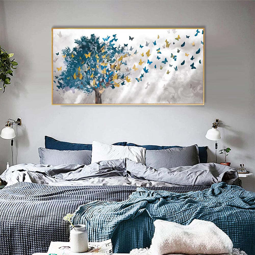 Abstract Gold Tree of Life Money Tree Painting sur toile sur toile Affiche d'art mural Impressions murales pour le salon décor