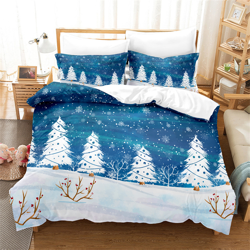 Set di biancheria da letto letti i percorsi di Natale Copertina vacanza King Cover la camera da letto bambini decorativa bambini