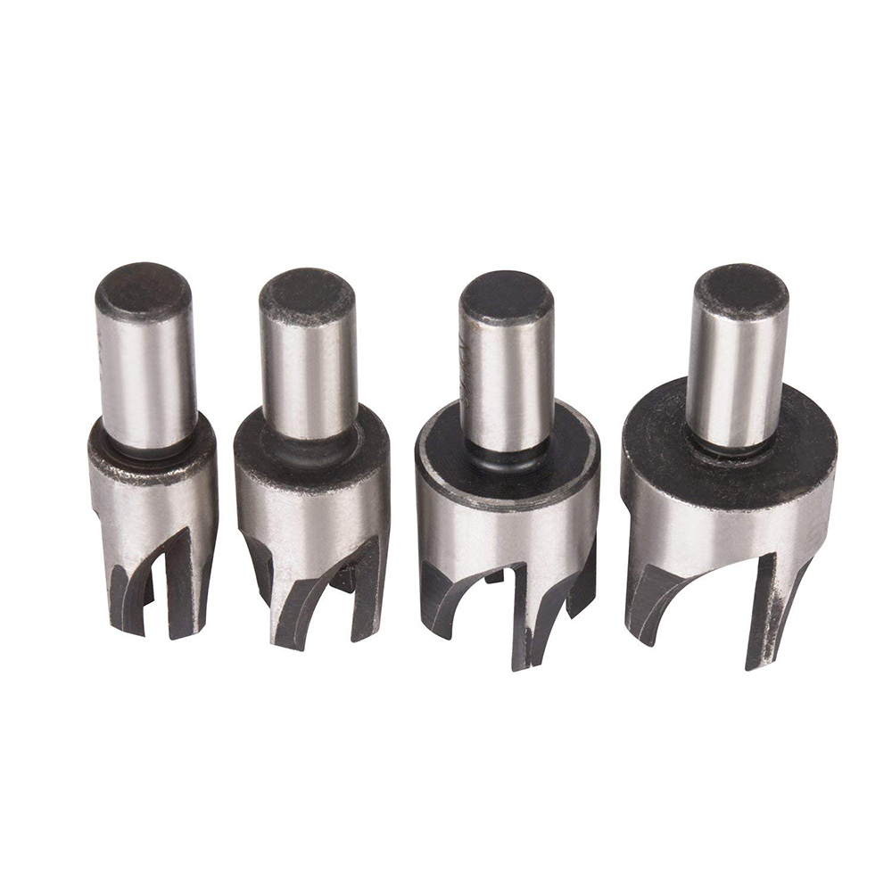 STONEGO Wood Plug Cutter Drill Bit Set - Straight and Tapered Taper, 6mm/10mm/13mm/16mm Woodworking Tool