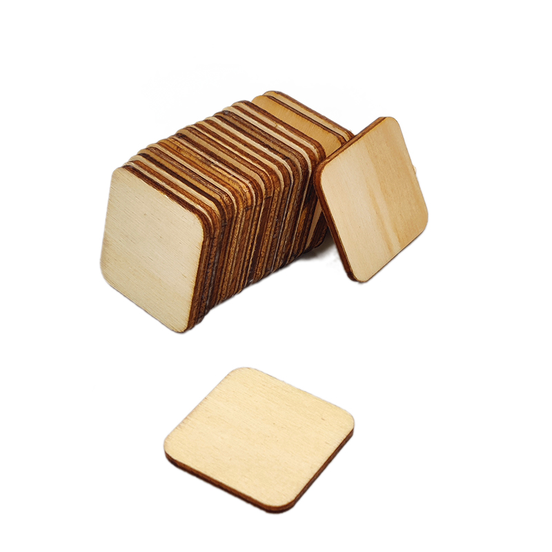 30MM Unfinished Square Wood Pieces, Blank Wooden Cutouts for Crafts,Squares Cutout Tiles Unfinished Wood Cup Coasters