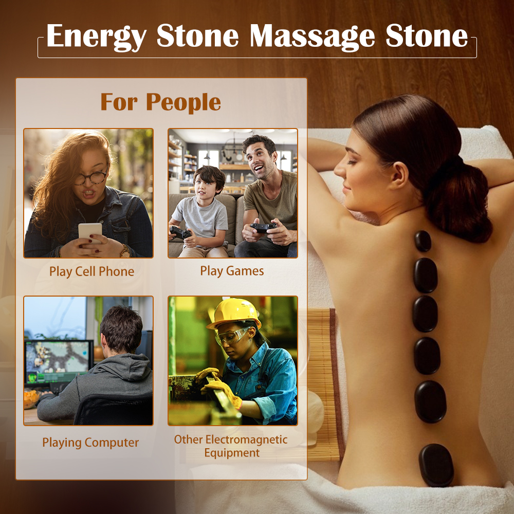 Kit de massage de pierres chaudes pierres chaudes avec kit de chauffage pour spa professionnel ou à domicile / relaxation / thérapie / soulagement de la douleur