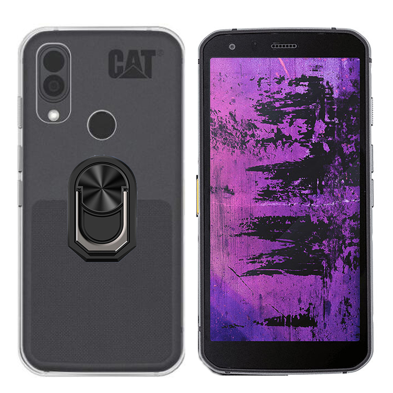 Obudowa uchwytu pierścieniowego dla CAT S62 Pro Soft TPU odporna na wstrząsy błyszczącą okładkę telefoniczną dla CAT S52 S42 Couqe funta