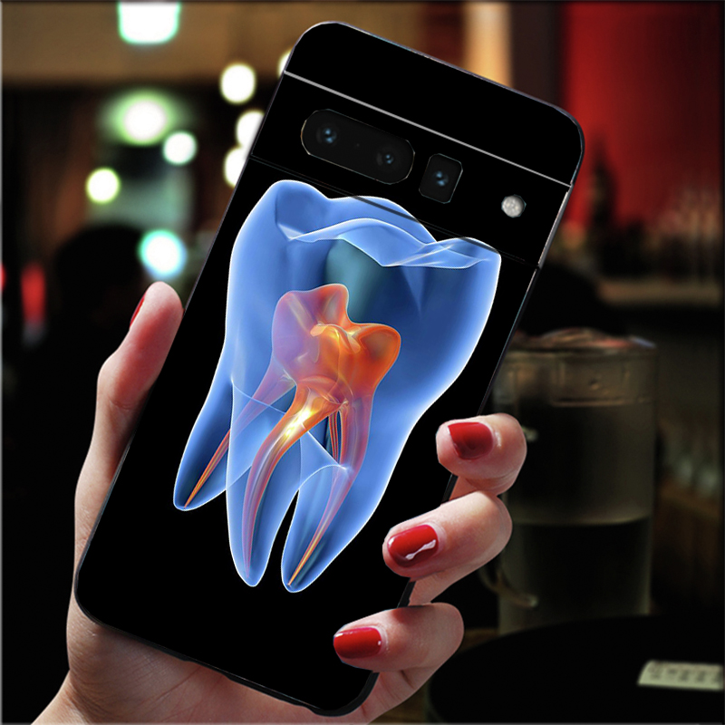 Case de téléphone pour Google Pixel 8 7 Pro 7a 6a 6 Pro 5A 4A 3A Pixel 4 XL Pixel 5 6 4 3 3A XL Tooth Dentist Dental Case