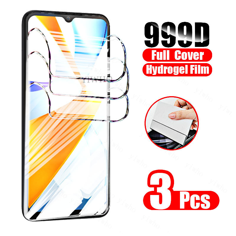 Terug hydrogelfilm voor Xiaomi Poco C40 X4 GT X3 Pro NFC Scherm GEL BESCHERMERS LENS SAFeel