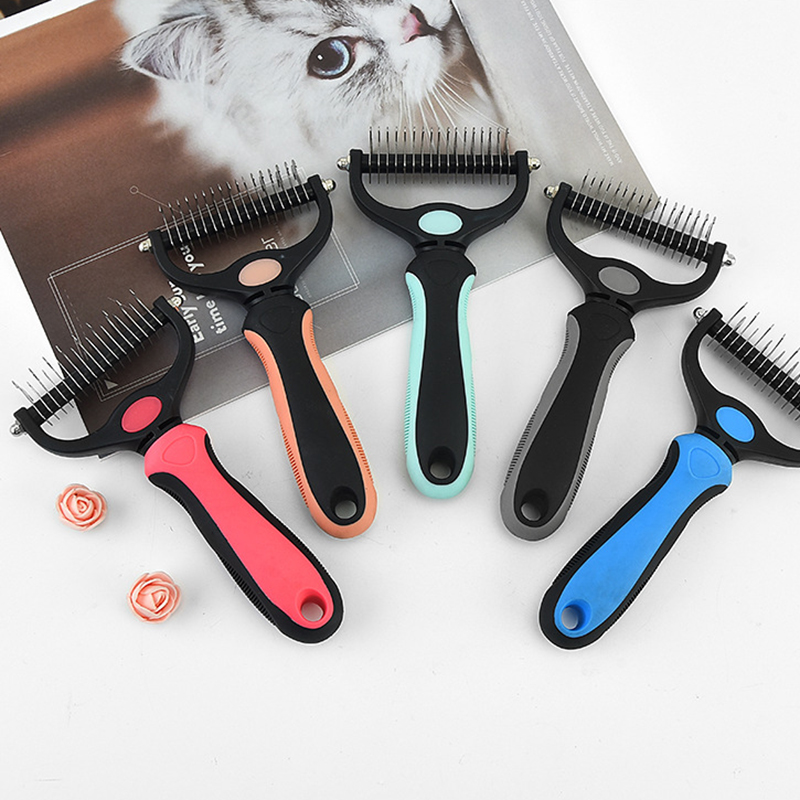 CDDMPET PET HAIR Remover Pet Futro Knot noża pielęgnacja psów zrzucanie narzędzia Puppy Cat grzebieni szczotka dwustronna szczotka dla psów akcesoria