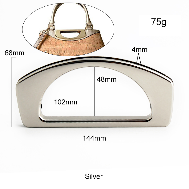 D Shape Metal Frame Handles For Purse Handbags Shoulder Portable Bag Strap Tote Bags Handcrafted Replacement Accessories