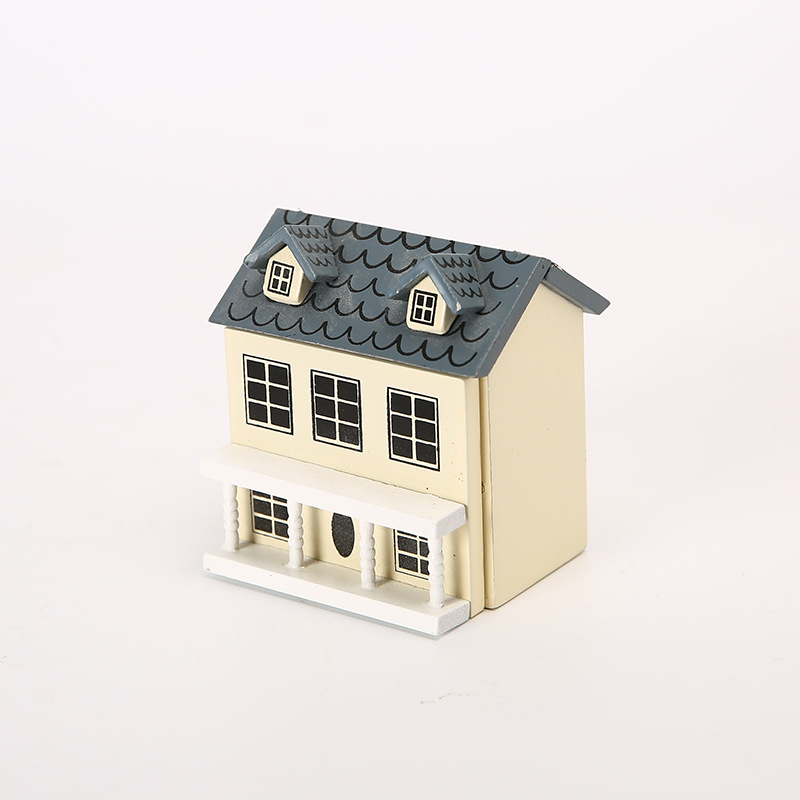 Miniature de la maison de poupée 1:12 Little Villa House Table Tip Box Cabinet de rangement Cabinet Dol Dol Decor Modèle en bois