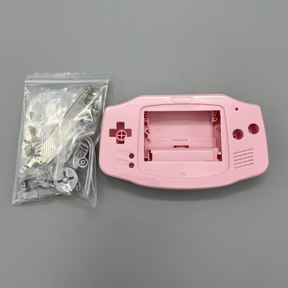 GBA IPSスクリーンシェルのゲームコンソールプラスチックシェルガラスレンズボタン付きの交換部品