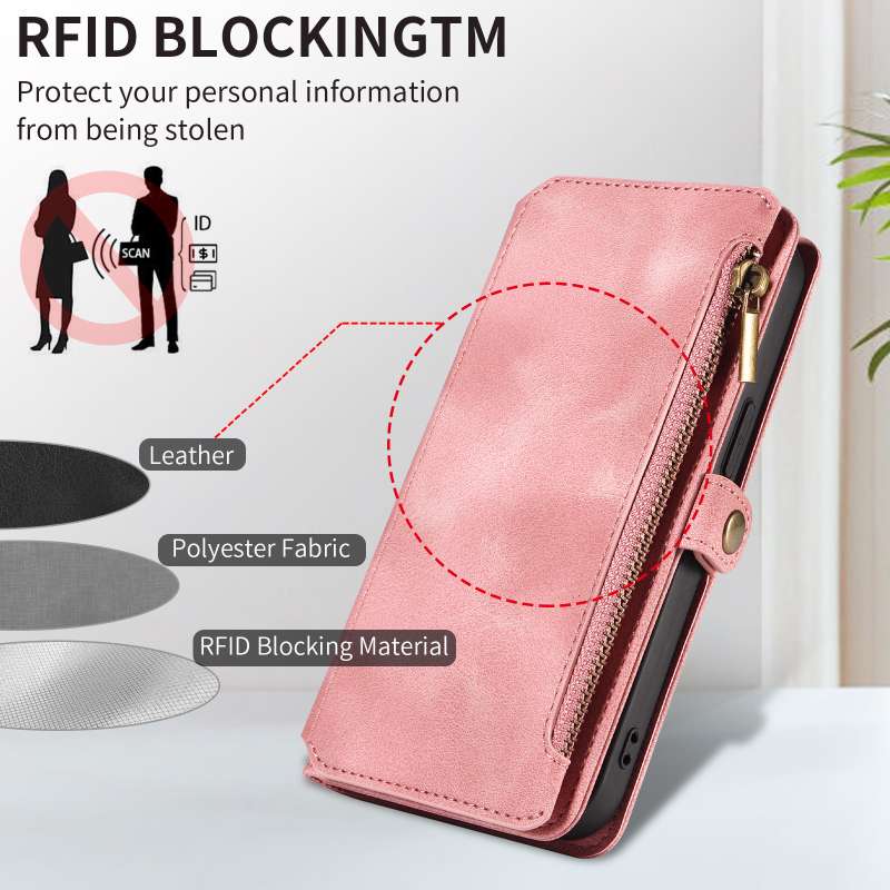 Caixa de telefone Designer Flip Zipper Bag Wallet Caso do iPhone Caso de couro Wristled Case Funcional Adequado para iPhone 15 Promax, Apple 14 iPhone 13 Apple 12 iPhone 11 iPhone X