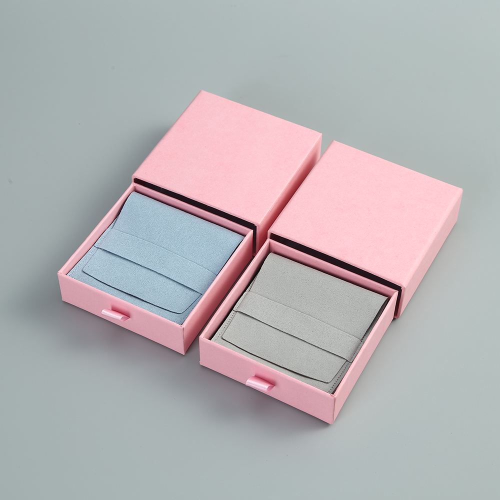 Розовые ящики для коробки для микроволокна для ювелирных изделий для свадебных рождественских услуг для гостей.