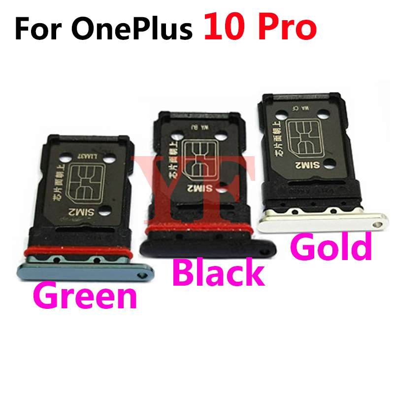 Pour OnePlus 11 1 + 11 5G 10 Pro 11R ACE PRO 1 + 10 PRO 9RT 10R 10T MICRO SIM TRAY TRAY TRAY SLOT SOLD ADAPTER PIEUX PIÈCES DE RÉPARATION