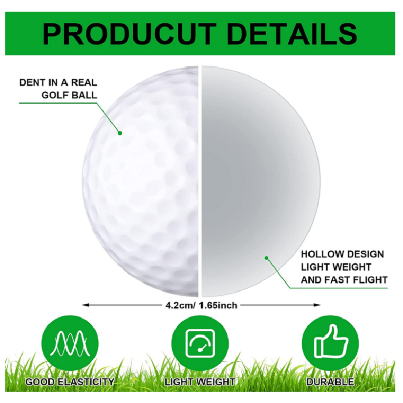 Golfbälle Bulk weiße Golf Übung Bälle hohl Golf Plastik Ball Sekundäre Verwendung Hit Away Golf Bälle Training Golfbälle