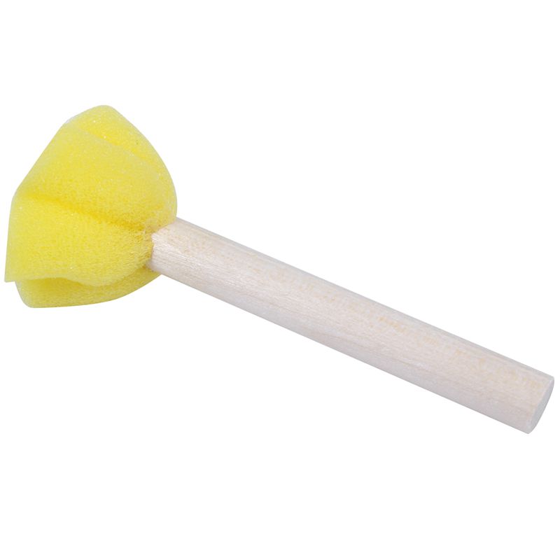 Sponge Paint Brushes Toys Wooden Handle Seal Sponge Brushes Kids Children Drawing Painting Graffiti Brush School Supply