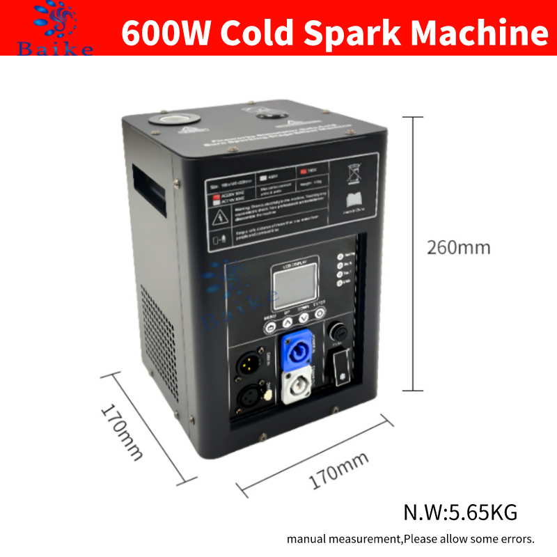 600W Cold Spark Machine Ti Powder DMX Cold Spark Fountain Machine Remote Cold Cold Fireworks Machine Bold