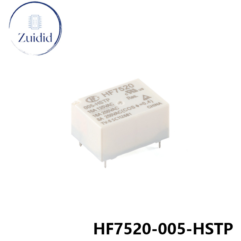 Relés de potência 5/HF7520 HF7520-005-HSTP HF7520-012-HSTP HF7520-024-HSTP DC 5V 12V 24V 8A 16A 4pin One Conjunto normalmente aberto