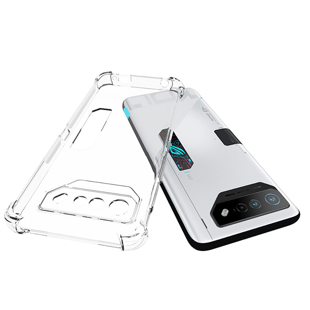 Couverture de case de téléphone à épuisement par choc pour Asus Rog Téléphone 7 6 Étui transparent en silicone transparent pour Asus Rog Téléphone 7 6 Couverture arrière