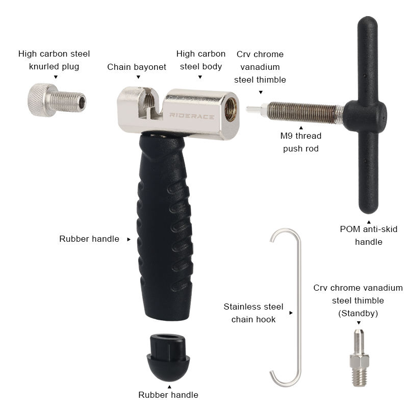 Bicycle -kettingspen Verwijderaar met kettinghaak Vervang Pin Bike Chain Breaker MTB Link Breaker Splitter Extractor Cutter -apparaat