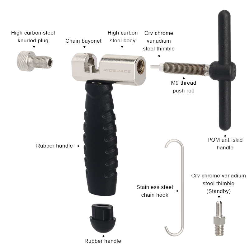 Cykelkedjestiftborttagare med kedjekrok Byt ut stift cykelkedjekostnad MTB Link Breaker Splitter Extractor Cutter Device