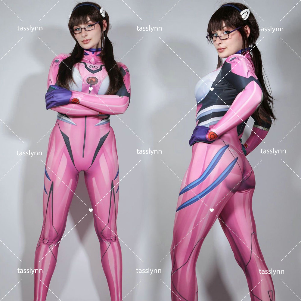 Anime Cosplay Mari Makinami Ilustre Cosplay Disfraz Mujeres Spandex Spandex Zentai Bodysuit para mujeres