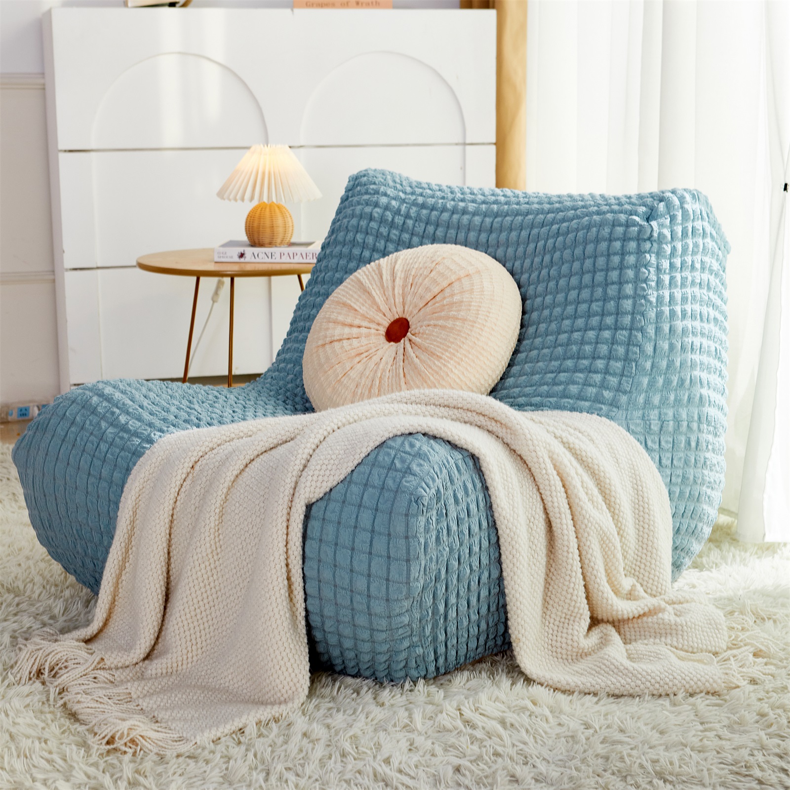 Lazy Sofas Cover Stuhl Deckung Kein Füllstoff Tatami Stuhl Deckung Liegesitz fauler Bodensofa Couch für Tatami Wohnzimmer